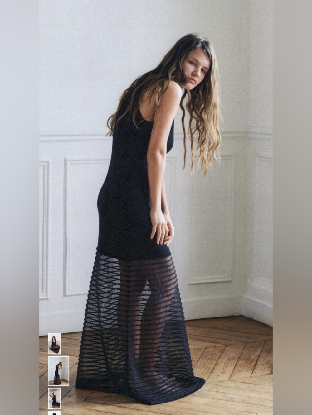 Zara Combination Tulle Knit Dress